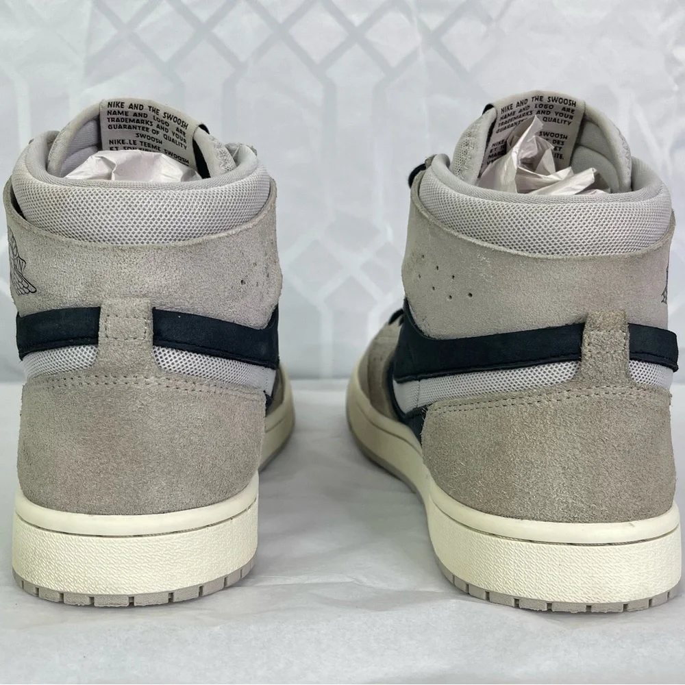 Jordan 1 High Zoom Air CMFT 2 Light Iron Ore Black Suede Sneaker Women's 9.5